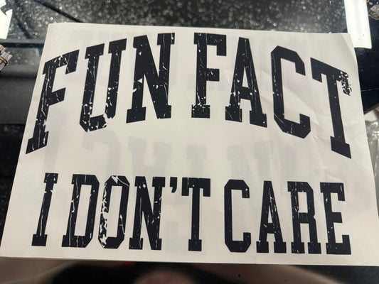 Fun Fact I Don't Care