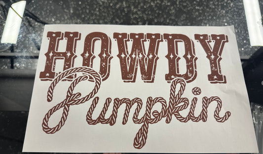 Brown Howdy Pumpkin