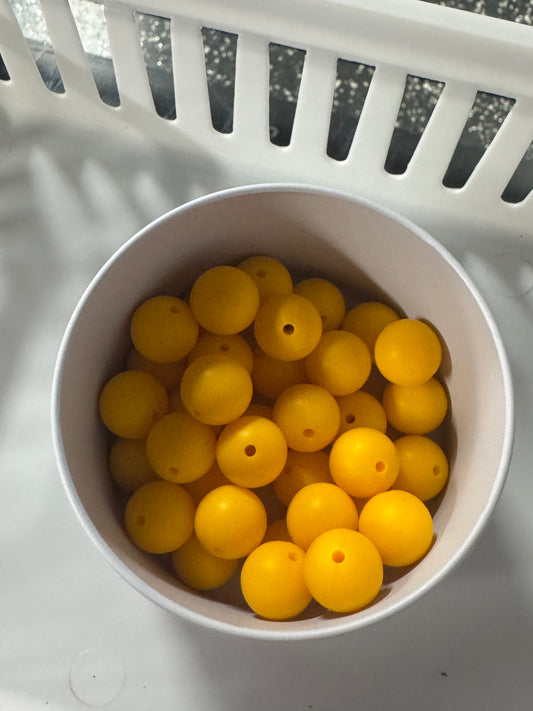 Cream Yellow 15mm Bead Pack Of 5