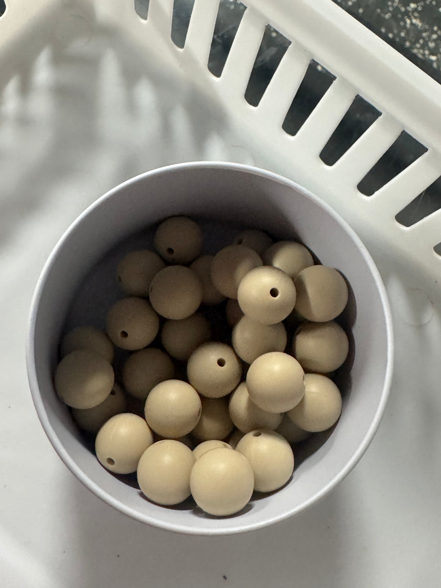 Oatmeal 15mm Bead Pack Of 5