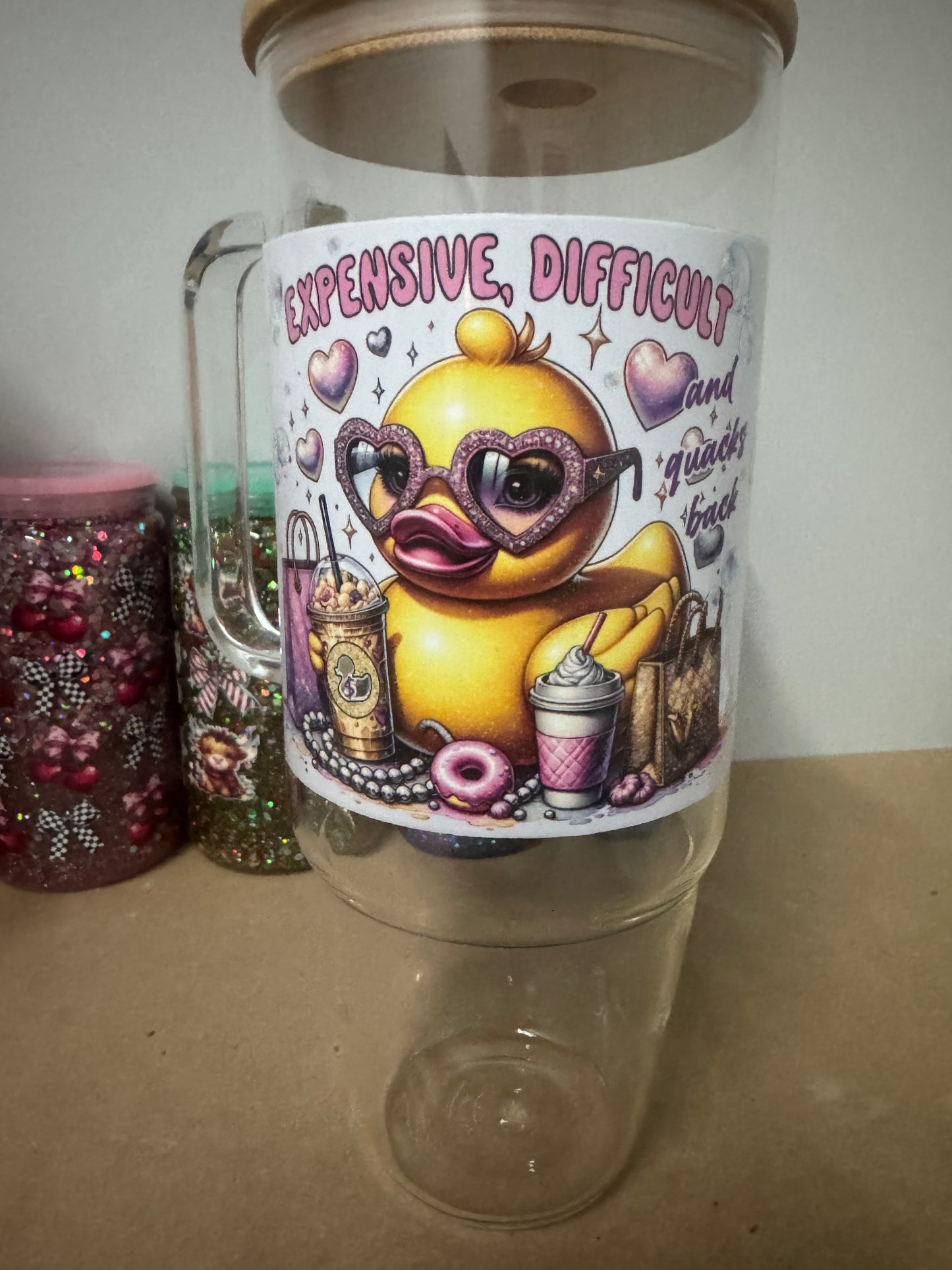 Duck 40 Oz Glass Cup