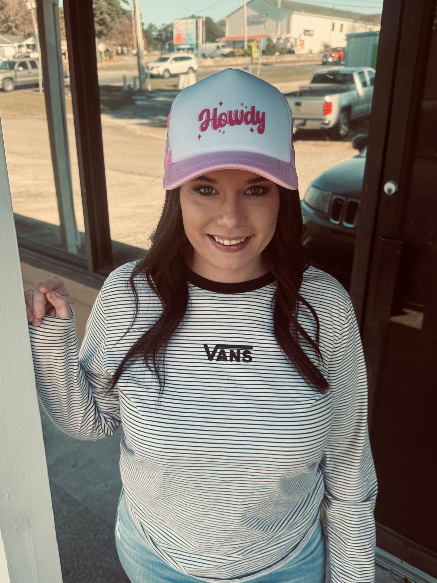 Howdy Hat With Checkered Back