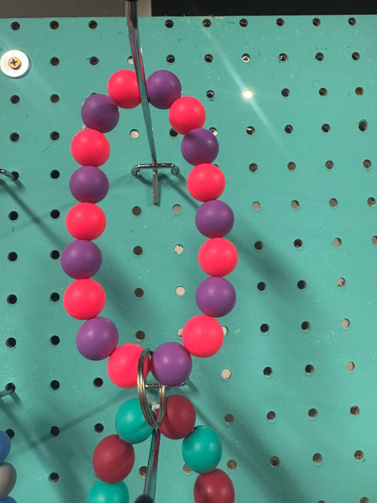 Hot Pink and Purple Wristlet