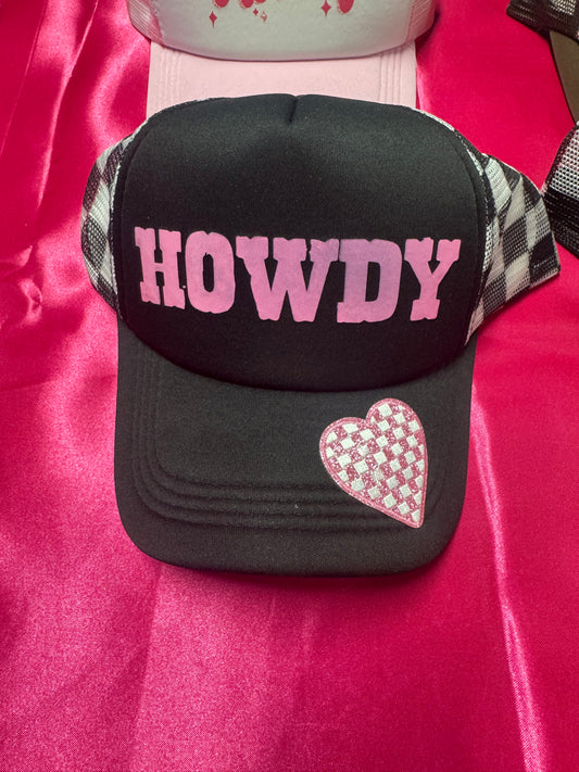Howdy Hat With Checkered Back