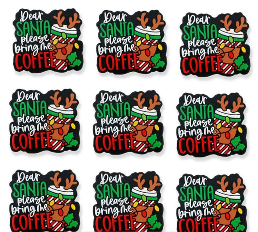 Deer Santa Please Bring Coffee Focal