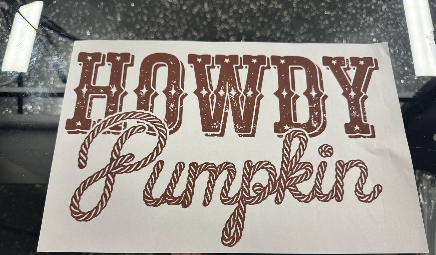Brown Howdy Pumpkin