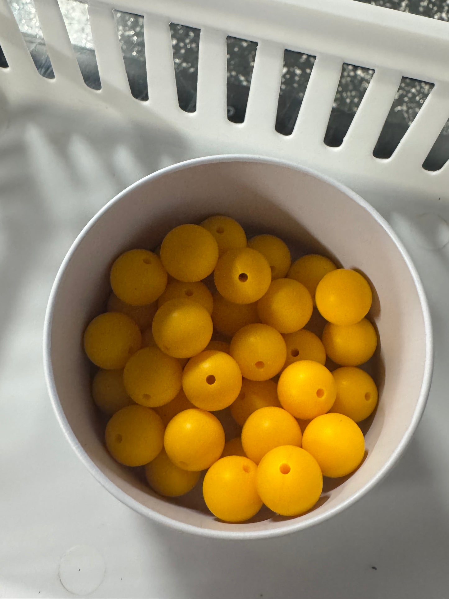 Cream Yellow 15mm Bead Pack Of 5