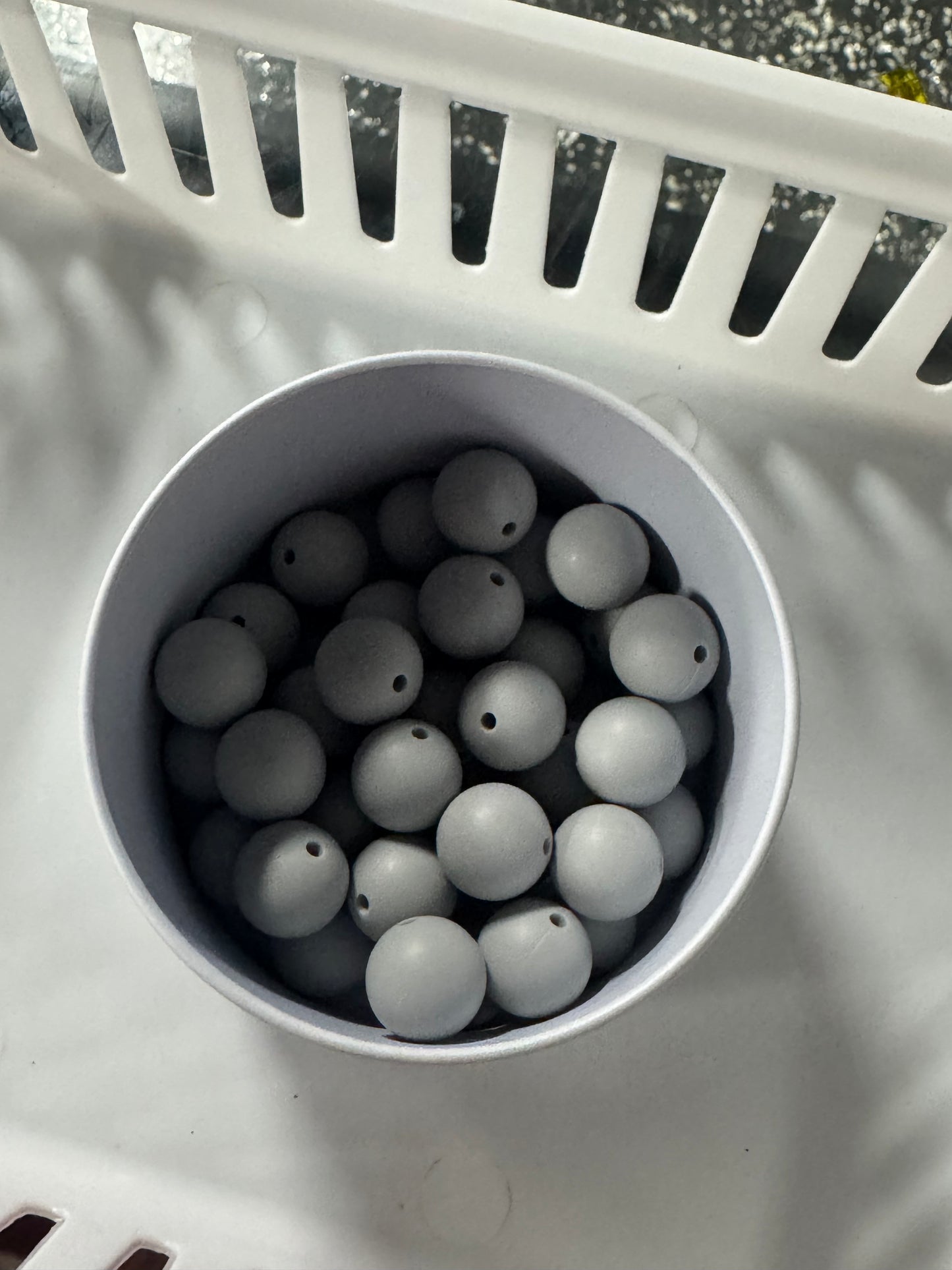 Light Gray 15mm Beads Pack Of 5