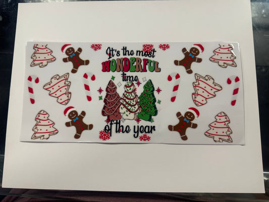 Most Wonderful Time Of The Year UV DTF Cup Wrap