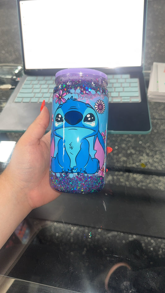 Stitch 16 Oz Snow Globe Cup