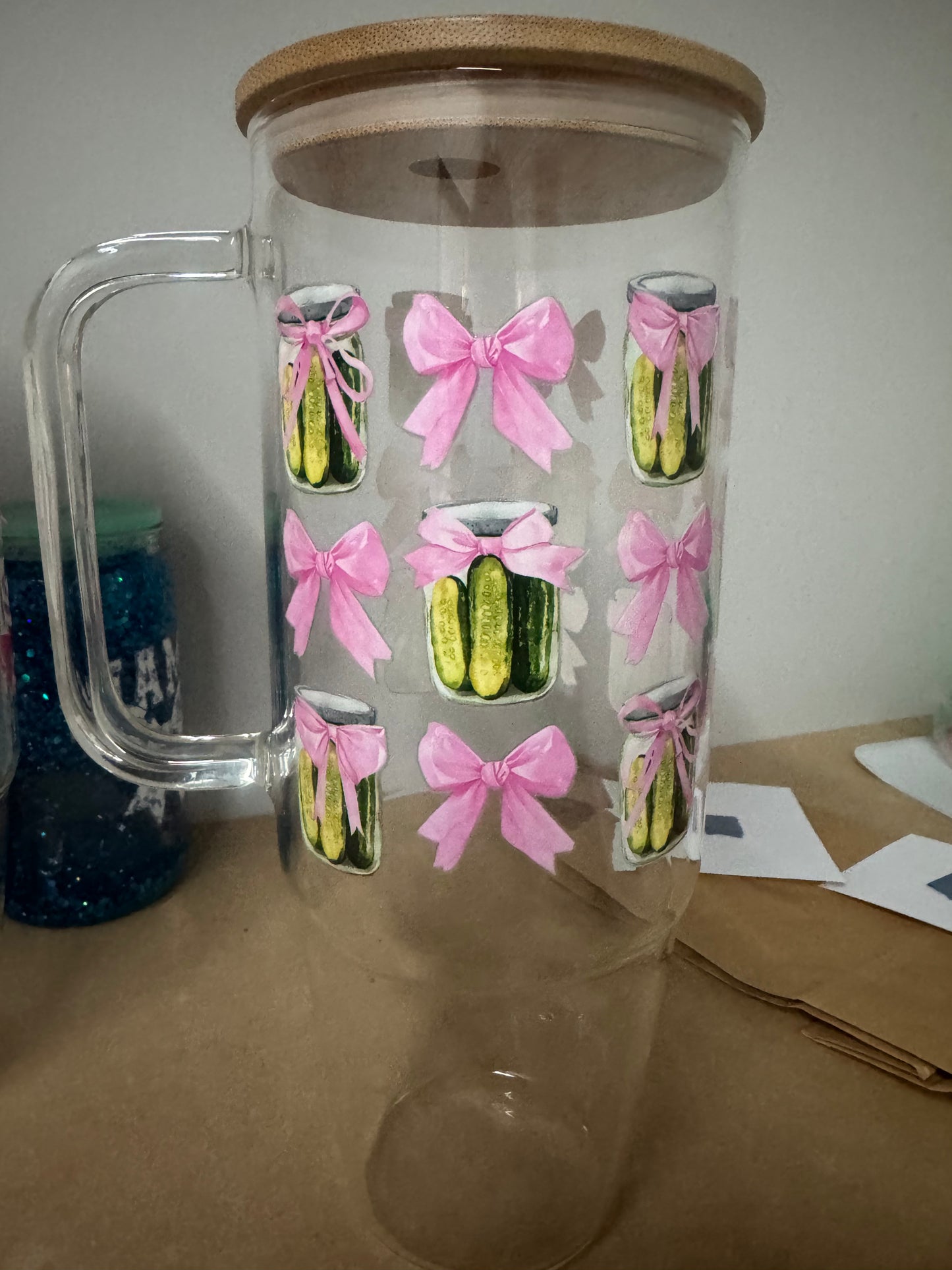 Pickle 40 Oz Glass cup